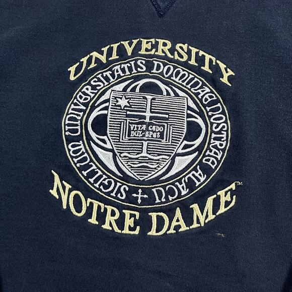 Notre Dame Sweatshirt Mens XL Champion Made USA Embroidered 90s Vintage Irish - Picture 7 of 15